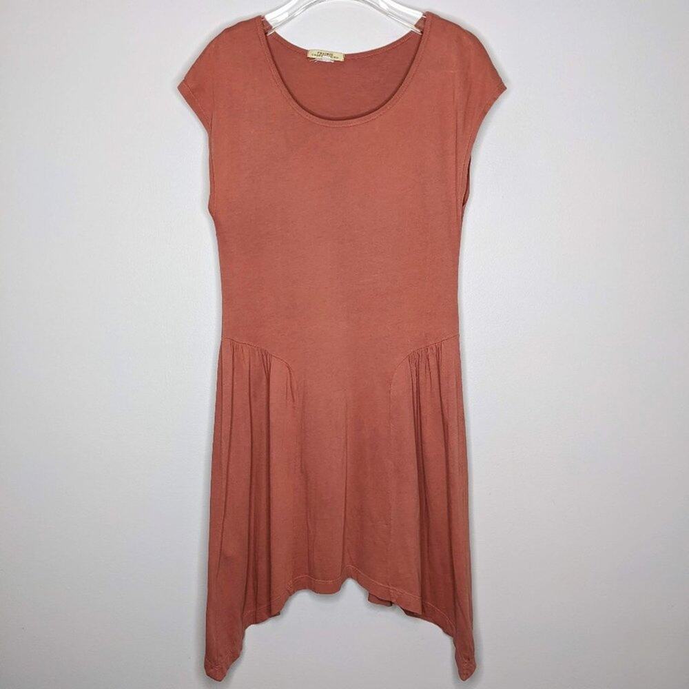 Prairie Underground Terra Cotta Cap Sleeve Organic Cotton Dress Size S